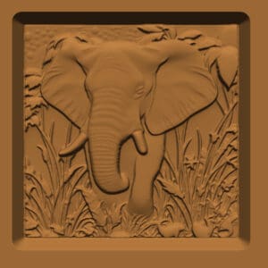 Elephant Emerging from Brush